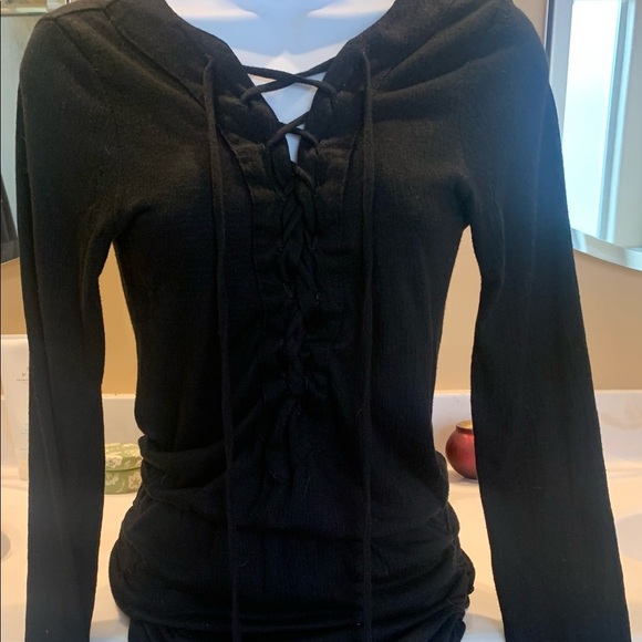 LNA mini dress with lace up front. - Picture 3 of 3